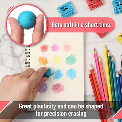 Mr. Pen- Art Eraser Set, 19 pcs, Colorful Kneaded Erasers for Artists with 1 Sharpener, Kneadable Erasers, Moldable Eraser, Art Erasers for Drawing, Artist Eraser, Drawing Erasers, Art Gum Eraser