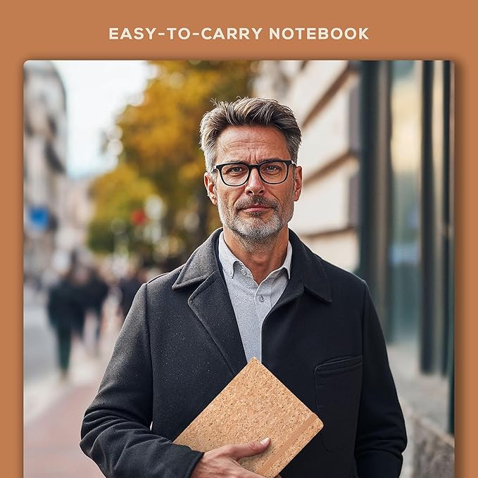 BEECHMORE BOOKS Lined Journal Notebook, 8.5 x 11.5 inch, A4 160 Lined Pages, Hardcover Leather Journals for Women, Men, Writing and Notebooks for Work - 120 GSM Thick Paper, Gifts Box Included