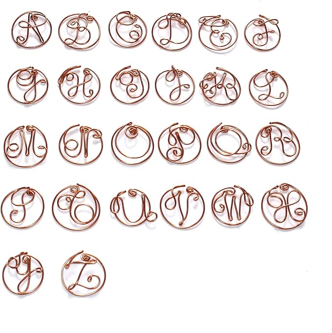 Personalized Initial Copper Card, Copper Initial, Anniversary Card for Her, Couple, Gift for Her (V)