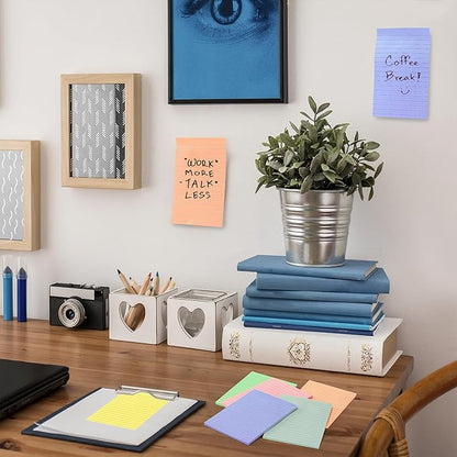 Mr. Pen Lined Sticky Notes - 4x6, 6 Pads, 45 Sheets, Morandi Colors