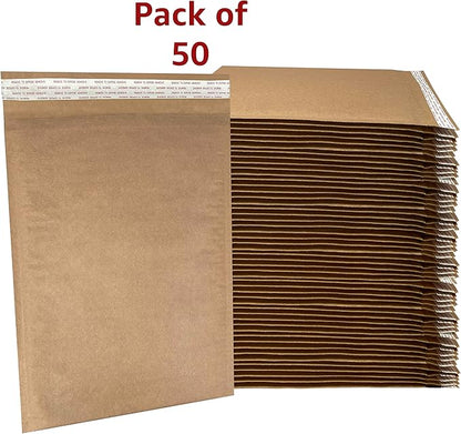 Honeycomb paper padded envelope sealable mailers (50, #5-10.5" x 15")