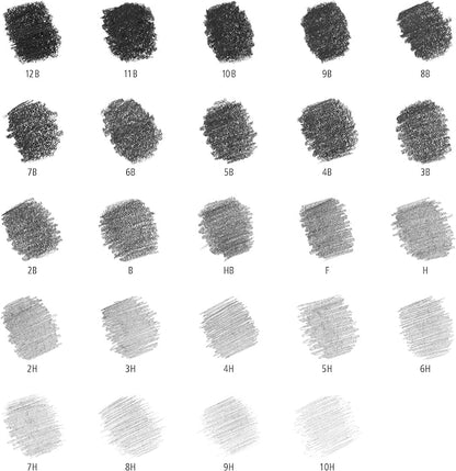 STAEDTLER Mars Lumograph H Graphite Art Drawing Pencil, 6 Pencils