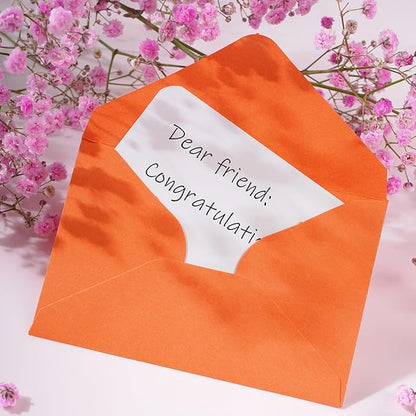 jiebor 100 Sets Small Envelopes with Small Blank Gift Business Card Wedding Invitation Pocket Envelopes for Graduations Wedding Shower Holiday 4.37 x 2.91 Inch