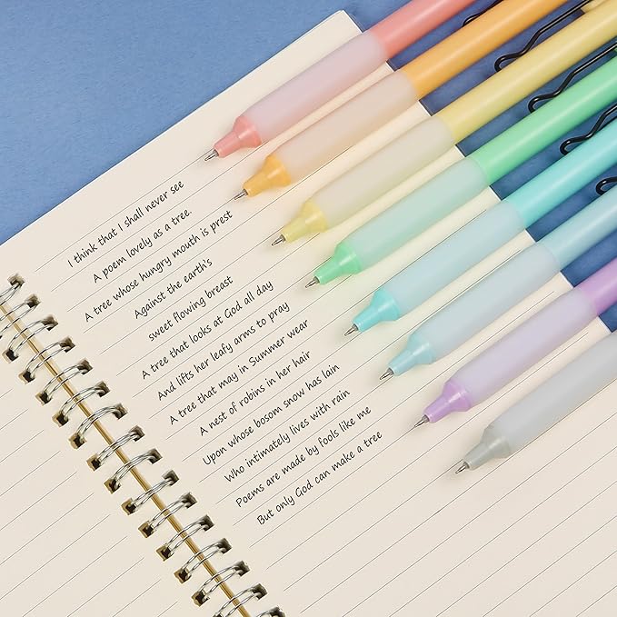 Mr. Pen- Retractable Gel Pens, 8 Pack, Black Ink Gel Pens, Pastel Barrels, Fast Dry, Gel Pens Fine Point 0.5mm, Retractable Pens, Cute Pens, Gel Ink Pens, Aesthetic Pens for Journaling Fine Tip Pens