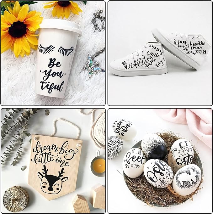 Permanent Markers Bulk, 84 Pack Black Permanent Marker Set, Fine Tip, Waterproof Markers, Premium Smear Proof Pens, Waterproof, Quick Drying, Office Supplies for School, Office, Home