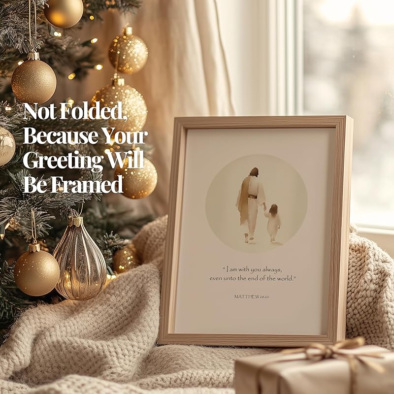 | Set of 7 Scripture Greeting Cards with Envelopes | Scripture Cards, Bible Verse Cards, Jesus Decor & Christian Gifts for Women, Christian Wall Art 5"x7" (7 Days Scripture)