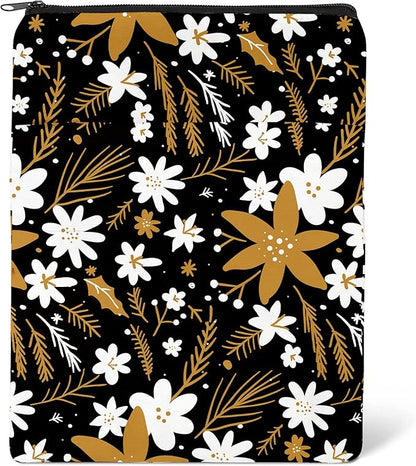 Book Sleeve Book Covers Book Protector Floral Printed with Zipper Washable Fabric for Teen Adult Book Lover Teacher Student(Medium,11 X 8.7 Inch)…