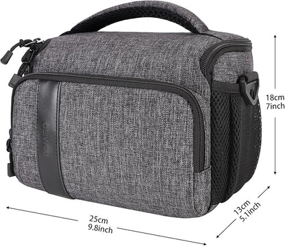 DOMISO Camera Bag Case Waterproof Anti-shock Shoulder Bag, Dark Grey