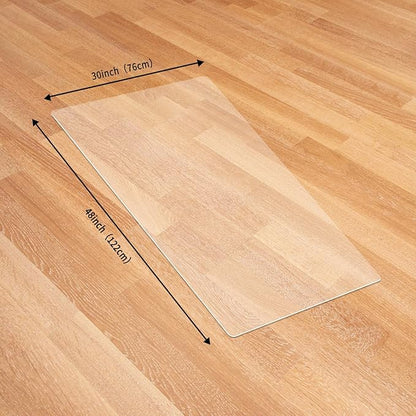 Clear Chair Mat for Hardwood Floors - 48''x30'' Heavy Duty Office Chair Mat, Rectangle Rolling Chair Mat for Hardwood, PVC Protector Hard Floor Mat for Computer&Desk Chair (48'' x 30'')