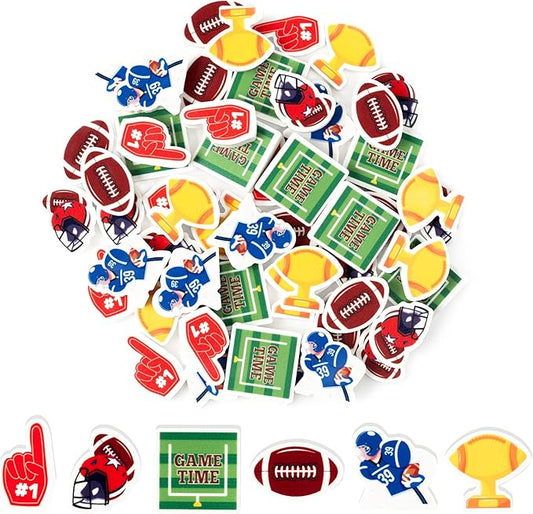 Rugby Football Pencil Erasers - 60pcs Football Mini Rubber Erasers Cute Rugby Football Lover Cartoon Erasers Match School Reward Vibrant Rubber Collectibles Party Favors Sports Enthusiasts