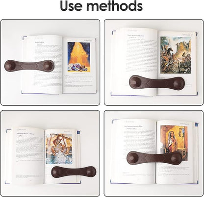 KINIVA Leather Weighted Bookmarks Book Weight Page Holder for Reading,Book Open Holder for Kids Adult,Gifts for Reader (01 Coffee)
