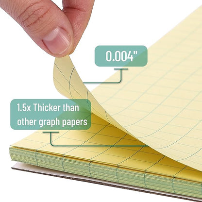 Mr. Pen- Graph Paper, 2x2 (2 Squares per inch), 8.5"x11", 55 Sheets, Yellow, Grid Paper, Graphing Paper, Math Graph Paper Pad, Grid Paper Pad, 1/2 Inch Graph Paper, Square Paper, Math Paper