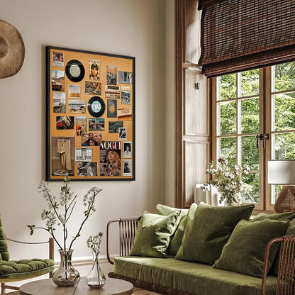 Miratino Large Bulletin Board, 36 "x 24" Cork Boards for Walls with Black Frame, Pin Display Board Vision Board for Home School Office Decor…