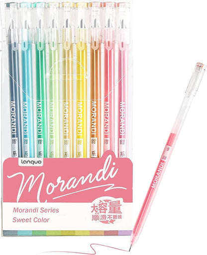 0.5mm Journal Colouring Pens, Assorted Rainbow Colors Pens Set of 9 for Adults Journal Coloring Calligraphy,Made for Everyday Writing, Journals,Drawing,Coloring Books (Morandi-Sweet Color)