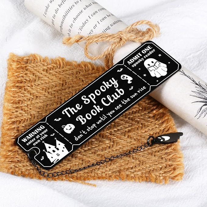 Halloween Bookmarks, Spooky Gifts, Spooky Basket Stuffers, Boo Basket Stuffers for Women Her, Halloween Basket Stuffers, Spooky Bookmarks for Reading Women Men, Book Club Gifts, Horror Bookmark