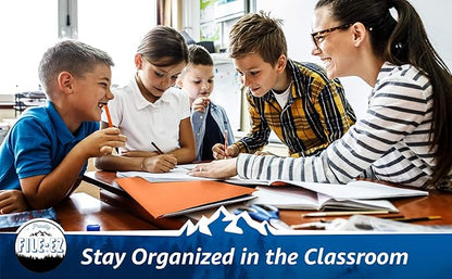 FILE-EZ Two-Pocket Folders, Orange, 125-Pack, Textured Paper, Letter Size (EZ-32465)