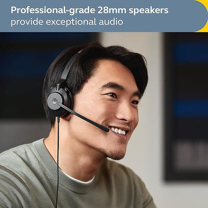 Jabra Evolve2 30 SE Wired Stereo Noise-Cancelling Headset - Features 2-Microphone Call Technology and USB-C Cable - MS Teams Certified, Works with All Other Platforms - Black