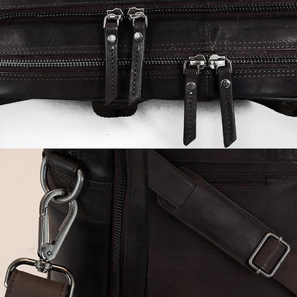 Marc Peter Hamilton Real Leather Business Bag for Men and Women | 15.6 inch Laptop Bag | Shoulder Bag for Men