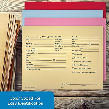 Printed Heavy Duty Deal Jackets - Buff (100 Envelopes Shrink Wrapped)