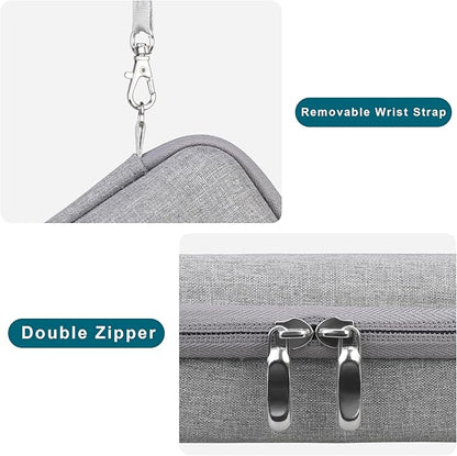 Canboc Carrying Case Compatible with Phomemo M02 Sticker Printer, Pocket Thermal Bluetooth Sticker Photo Maker Box for Thermal Paper, USB Cable, Grey (Case Only)