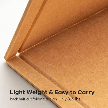 Large Bulletin Board - 60" x 36" Decorative Felt Board, Extra Large Foldable Pinboard, Corkboard Alternative for Memos, Photos, Pictures - Ginger Yellow