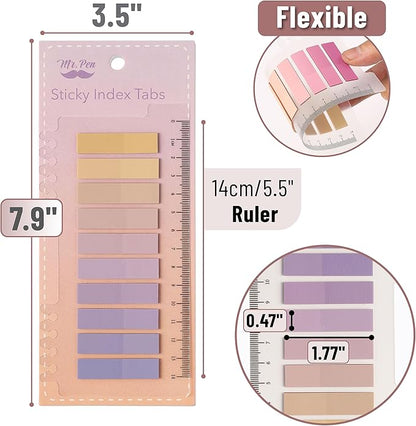 Mr. Pen- Colorful Book Tabs, 3200 Pcs, Transparent Sticky Tabs for Annotating Books, Page Markers