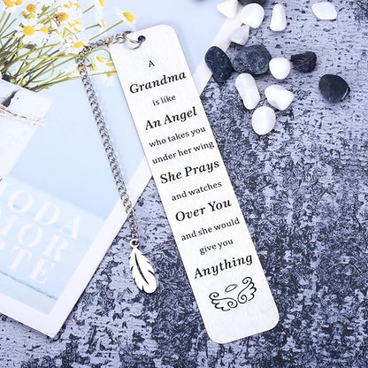 Christmas Gifts for Grandma, Grandma Christmas Bookmark Grandma Gifts Mothers Day Gifts for Grandma Women Nana Things for Grandma Birthday Grandparents Gifts from Granddaughter Grandson Teens Kids