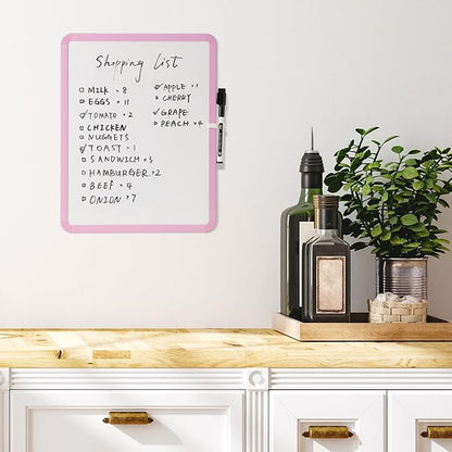 Mr. Pen- Dry Erase Board, 14” x 11” with a Black Dry Erase Marker, Pink Frame, Small White Board Dry Erase, Dry Erase Board Small Dry Erase Board, Magnetic Whiteboard, Small Whiteboard