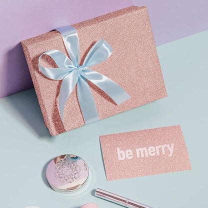 Rose Gold Glitter Cardstock 8.5x11 Double-Sided 24 Sheets, Goefun Gold No-Shed Glitter Paper 280GSM/100lb Pink Card Stock for Craft, Art, Invitation, Graduation, Wedding Party