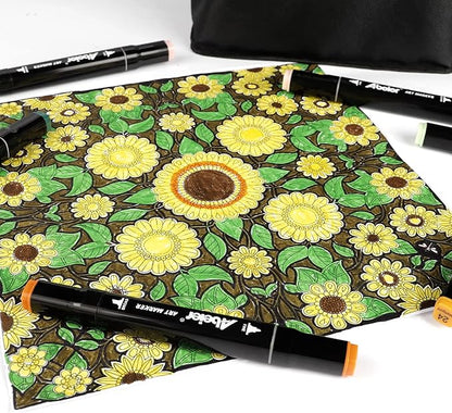 120 Colors Alcohol Markers Set, Dual Tips Blender Art Markers for Drawing, Permanent Sketch Markers for Kids adult coloring, Alcohol Based Markers, Adults Coloring and Artist Illustration.