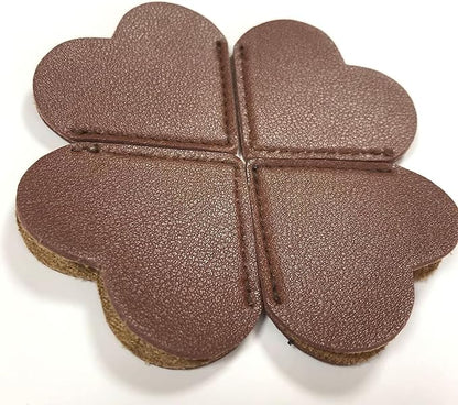 6Pcs Colorful Leather Bookmarks with Heart Shape, Portable Leather Book Page Corner Marker Heart-Shaped Page Clip 2''x2.2'' Gift, Reading Bookmarks Art Gifts, Book Covers and Book Accessories (Heart)