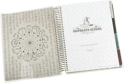 Paper House Productions Harry Potter 12 Month Undated 9.5" Planner with Month and Event Flag Stickers - Hogwarts Crest