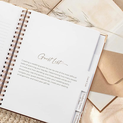 Beautiful Boho Wedding Planner Book and Organizer - Enhance Excitement and Makes Your Countdown Planning Easy - Unique Engagement Gift for Newly Engaged Couples, Future Brides and Grooms,9 X 11 inches