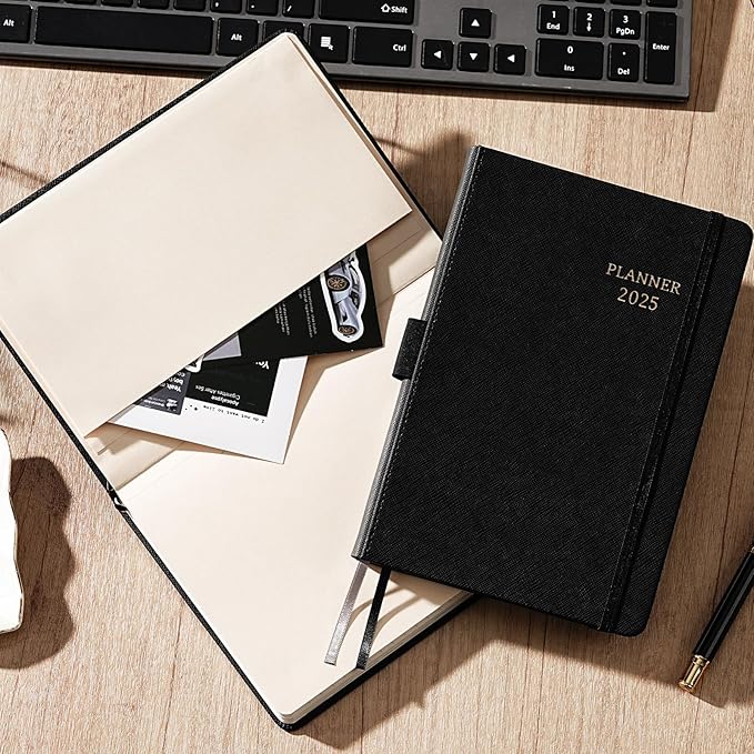 2025 Planner - Planner 2025 Weekly and Monthly with Stickers, JAN. 2025 - DEC. 2025, 5.75" X 8.25", 2025 Calendar Planner Premium Paper, Pen Holder, Inner Pocket and 44 Notes Pages