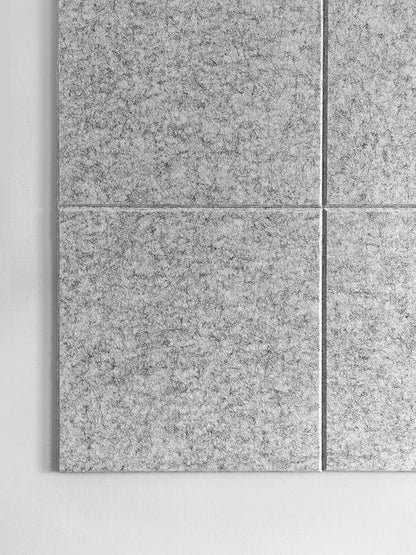Large Cork Board Alternative - 12 Pack Felt Wall Tiles with Safe Removable Adhesive Tabs, Cork Boards for Walls Cork Board for Office Pin Board Tack Board Cork Board 48 x 36 - Silver Gray