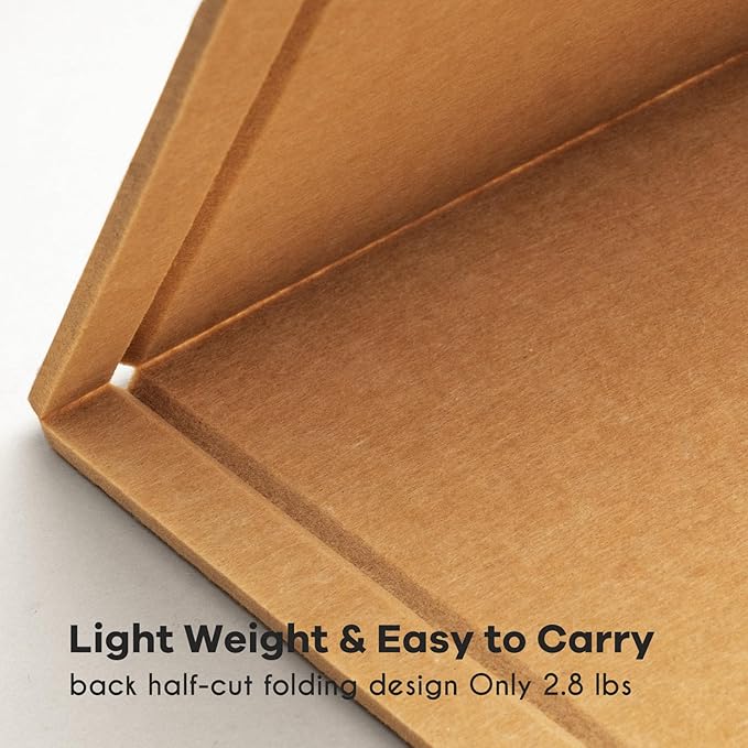 Large Bulletin Board - 48 x 36 Inches, Decorative Felt Pin Board for Wall - 4' x 3' Foldable Photo Display Board with Self-Adhesive Tape, Includes 20 Push Pins - Ginger Yellow