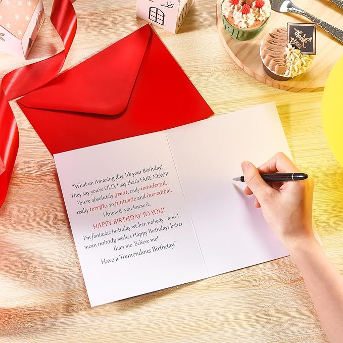 Funny Trump Birthday Card, Humor Donald Trump Happy Birthday Cards for Women Men, Trump Birthday Greeting Card for Husband Wife, Trump Birthday Gifts Cards for Her Him Fans Friends