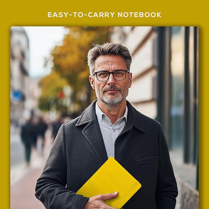 BEECHMORE BOOKS Lined Journal Notebook, 5.8 x 8.3 inch, A5 160 Lined Pages, Hardcover Leather Journals for Women, Men, Writing and Notebooks for Work - 120 GSM Thick Paper, Gifts Box Included