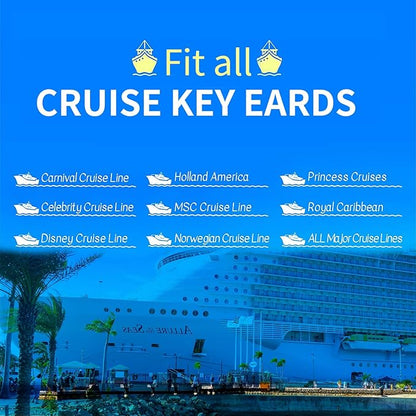 Retractable Waterproof Lanyard with ID Badge Reel Holder & Detachable Buckle for Ships Key Cards, Cruise Essentials & Must Have Accessories (B-4 Colors)