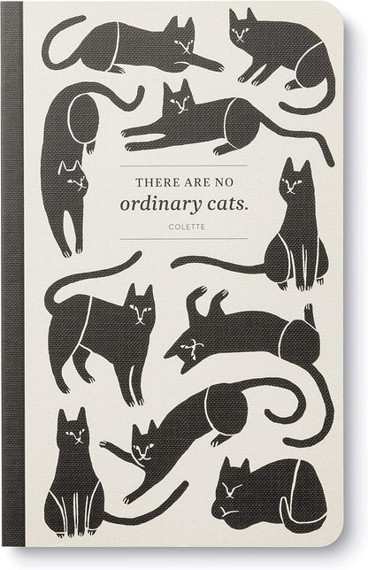 Compendium Softcover Journal - There are no ordinary cats. – A Write Now Journal with 128 Lined Pages, 5″W x 8″H