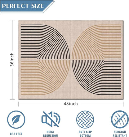 Office Chair Mat for Hardwood Floor Minimalist Art 36"x48" Computer Gaming Chair Mat Anti-Slip Office Rugs Floor Protector for Rolling Chairs Under Desk Rug for Home Office