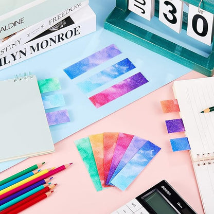 36 Pieces Anxiety Sensory Stickers Cute Fidget Textured Strips Toys Anti Stress Tactile Rough Sensory Calm Textured Strips Adhesives Anxiety Relief for Adults Teens Desk Classroom (Watercolor Style)