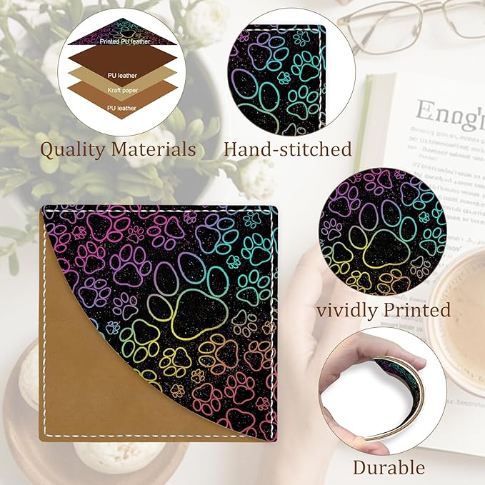 Cute Dog Cat Paws Corner Bookmarks, Funny Leather Book Accessories for Book Lovers, 3 Pcs Reading Book Page Markers for Women Men Student Teacher Girls Boys Kids Retirement Birthday Gifts