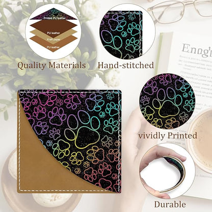 Cute Dog Cat Paws Corner Bookmarks, Funny Leather Book Accessories for Book Lovers, 3 Pcs Reading Book Page Markers for Women Men Student Teacher Girls Boys Kids Retirement Birthday Gifts