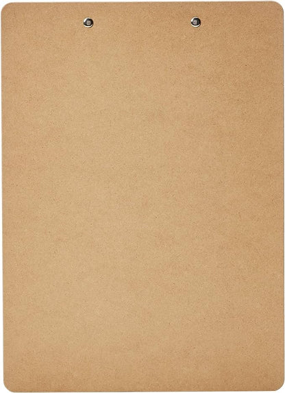 Amazon Basics Hardboard Office Clipboard, 6-Pack, Brown