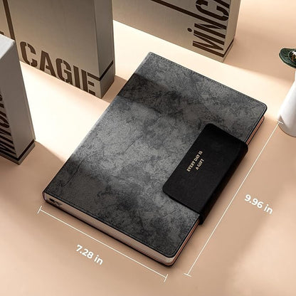 Lined Leather Journals for Writing B5 Large Journaling Notebooks with 100 GSM Thick Paper Journal Notebook for Men & Women with Buckle Closure Travel Work Note Taking Diary, 7.28" x 10.23", Grey