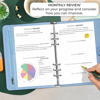 Clever Fox Weekly Planner Binder – Goal Setting Planner for Time Management & Weekly Tasks – Work & Life Organizer with to Do List & Habit Tracker – Undated, 7″ x 9″ Hardcover (Periwinkle)