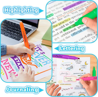 Highlighters, Chisel Tip Dry-Quickly Highlighter Markers, 150 Count-6 Assorted Colors Highlighters Bulk Pack for Adult Kids, Office Classroom Must Have, School Supplies for Teachers