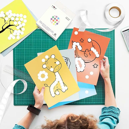 PARLAIM 3/4 Inch Roll Color Coding Labels,10000 per 10 Rolls Round Permanent Adhesive Color Coding Circle Dot Stickers for Office Home (White)