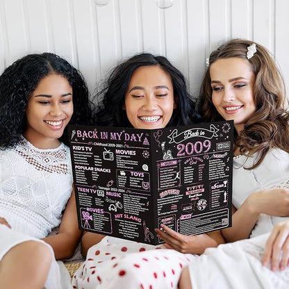 16th Birthday Card for Girls Her, Jumbo 3D Pop Up Sweet 16th Birthday Gifts Cards, Back In 2009 Happy 16 Year Old Birthday Decorations Cards Card for Daughter Granddaughter, Rose Gold